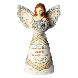 Irish Blessing Angel Holding Claddagh