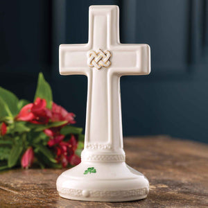 Belleek Love Knot Cross - Creative Irish Gifts