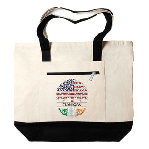 Personalized American Born Tote Bag