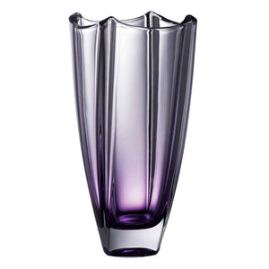 Galway Crystal Amethyst Dune 10" Square Vase - Creative Irish Gifts