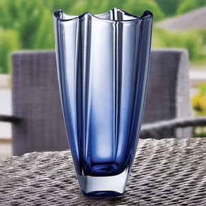 Galway Crystal Sapphire Dune 12" Square Vase