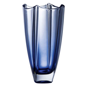 Galway Crystal Sapphire Dune 10" Square Vase - Creative Irish Gifts