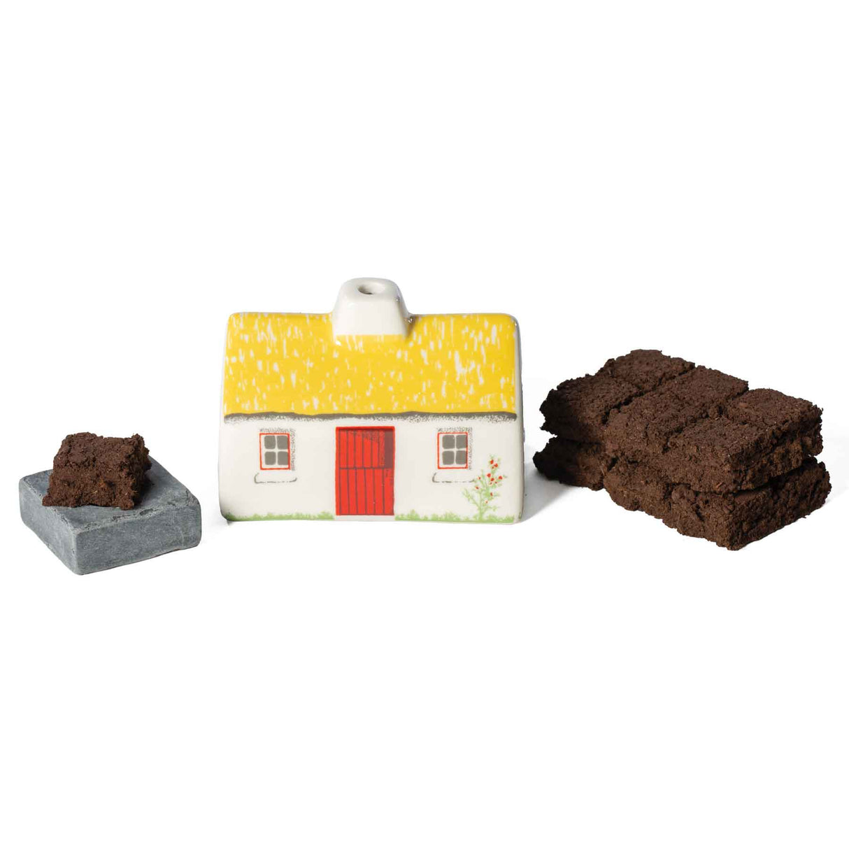 Irish Cottage Turf Peat Incense Set