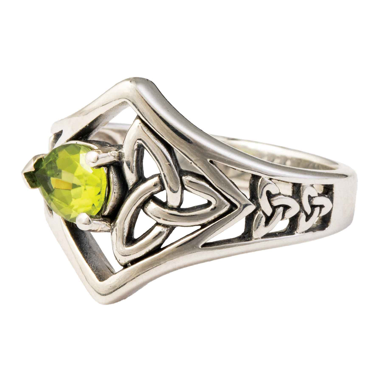 Peridot and Knot Ring