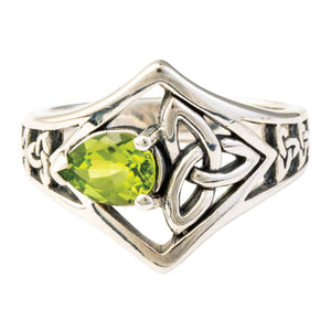 Peridot and Knot Ring