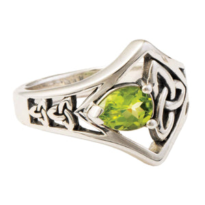 Peridot and Knot Ring