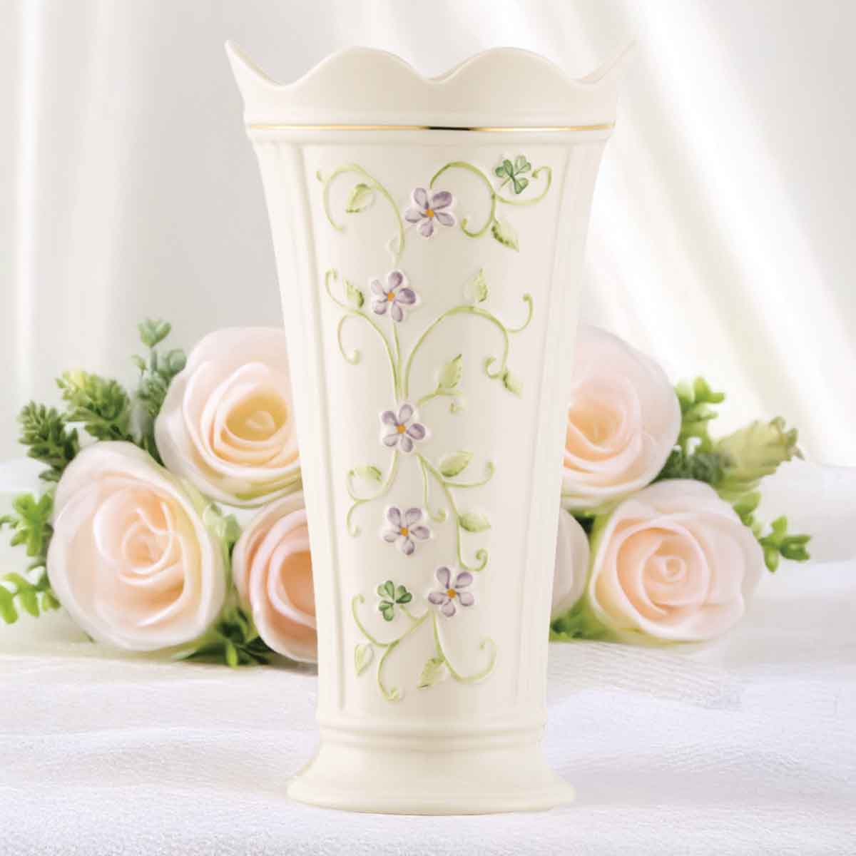 Belleek Classic Irish Flax 9.5" Vase