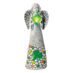 Shamrock Angel Solar Garden Statue - Creative Irish Gifts