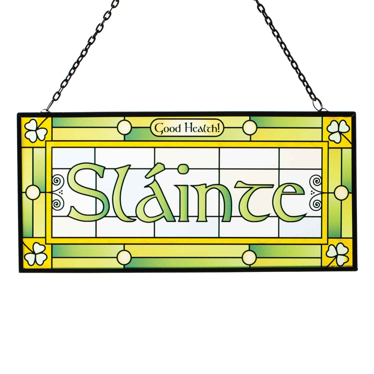 Slainte Stained Glass Window Panel - Creative Irish Gifts