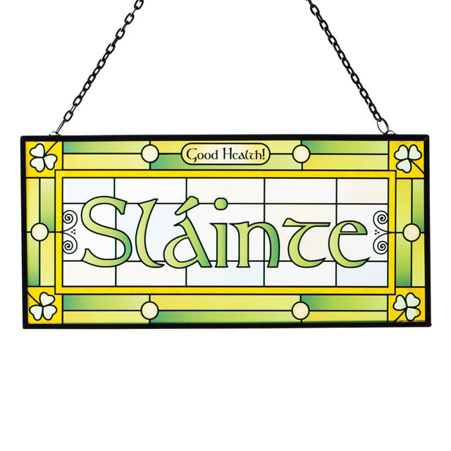 Slainte Stained Glass Window Panel - Creative Irish Gifts