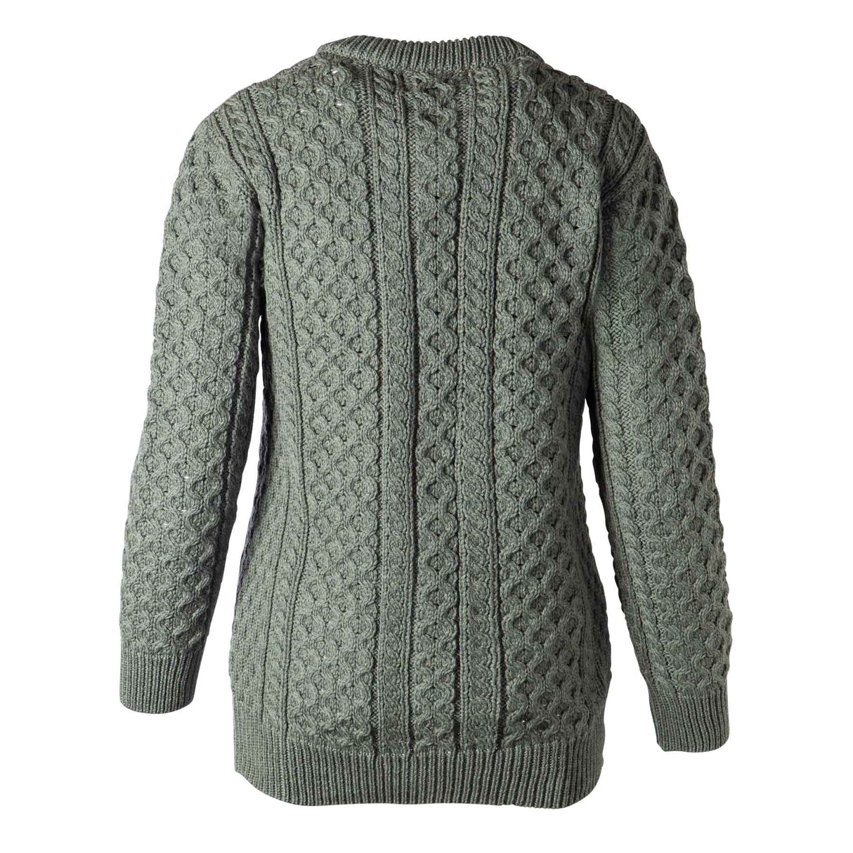 Leather Button Aran Knit Cardigan, Tundra - Creative Irish Gifts