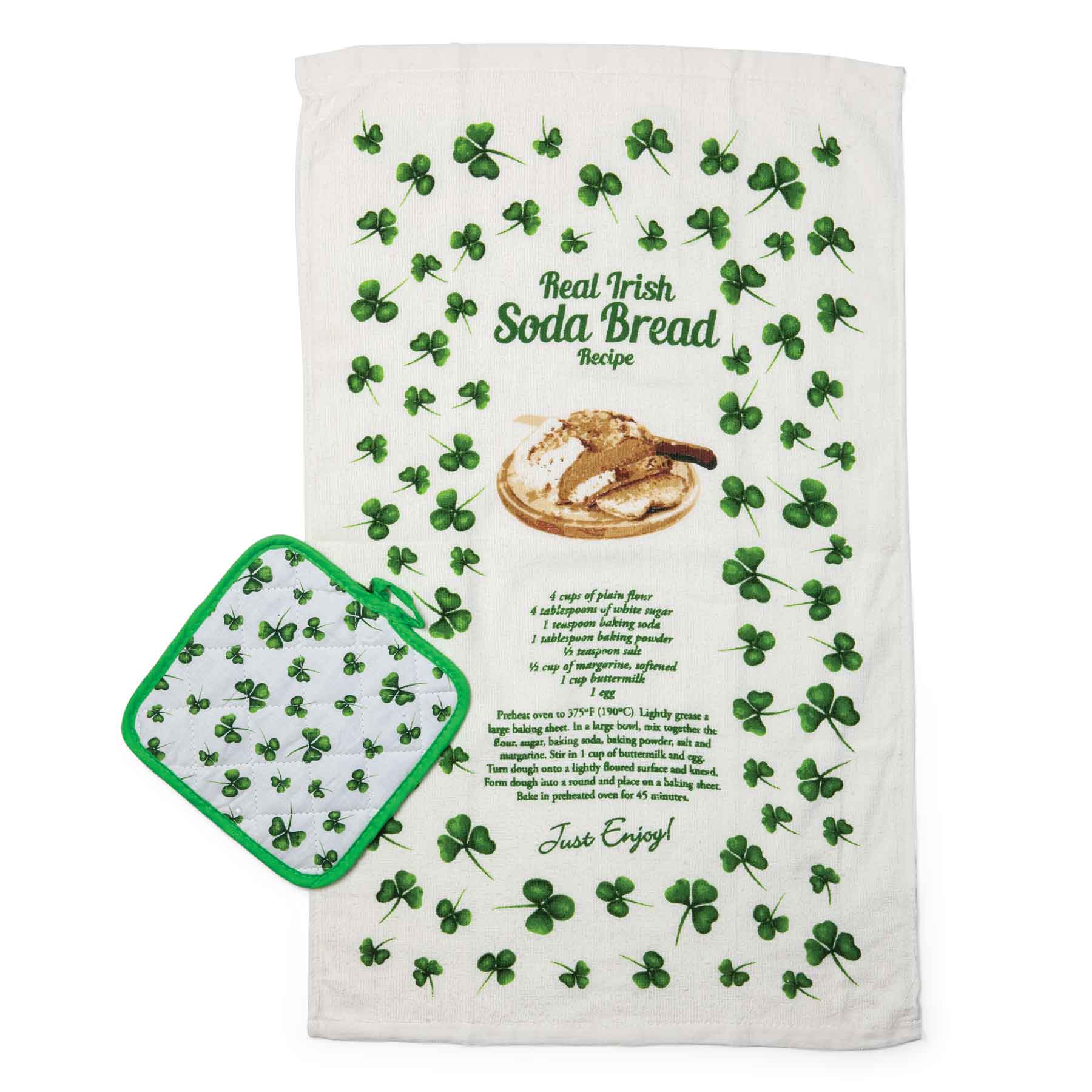 SODA BREAD TEA TOWEL & POT HOLDER - Irish Crossroads