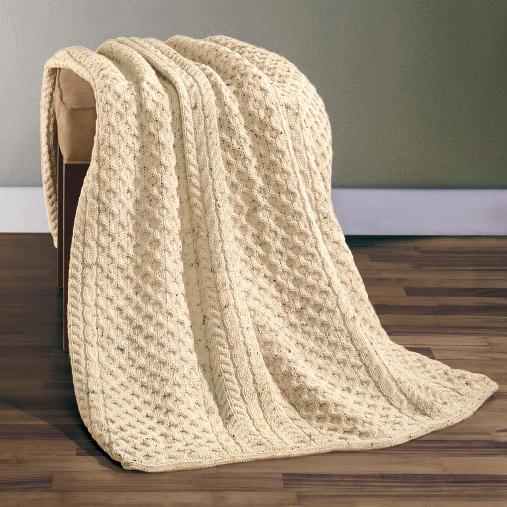 Authentic Irish Aran Wool Blanket cheapest